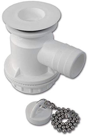 Desagüe Syphon para lavabo o caravana (90°, 25 mm), color blanco