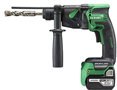 HiKOKI Akku Bohrhammer DH18DPB (18V, Li-Ion, mit Brushless Motor, RFC Funktion, 2 Betriebsarten, mit 2 Akkus BSL1850C 18V (5,0 Ah) Li-ion, 1 Ladegerät UC18YFSL, im Transportkoffer)