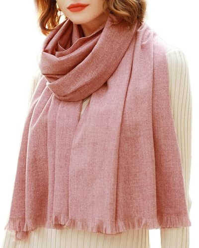 RIIQIICHY Damen Schal Winter Rosa Pashmina Stola Festlich Herbst xxl schals Tücher für Abendkleider Frauen Hochzeit Schultertuch