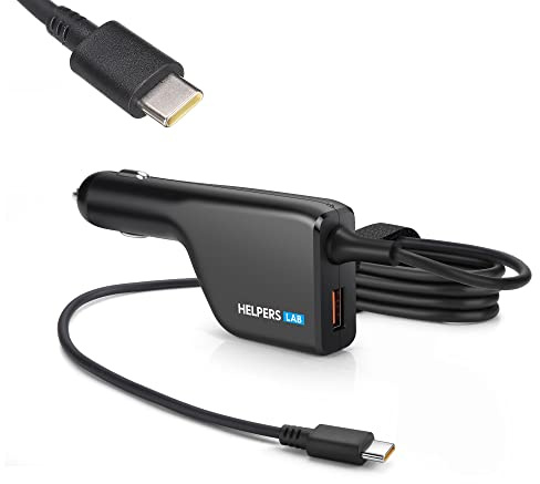 Helpers Lab 118W USB-C Caricatore per Auto con USB C 100W PD3.0 PPS e 18W QC3.0 Compatibile con MacBook Air Pro HP ThinkPad DELL Surface Samsung Galaxy Huawei FCP SCP iPad 45W 61W 65W 87W 96W etc …