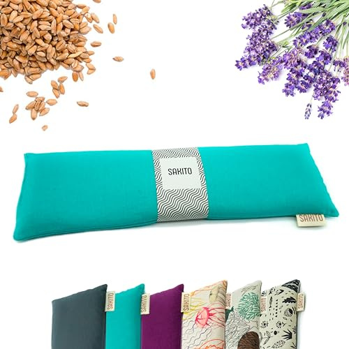 Körnerkissen Mikrowelle (43x12 cm) - Wärmekissen - Natürliche Linderung bei Nacken, Rücken und Menstruationsschmerzen, Anwendung mit Wärme oder Kälte - Hohe Wärmespeicherung - Lavendelduft
