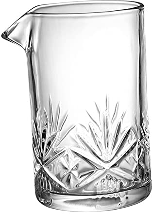 STOBAZA Cocktail Stirring Glass Mixing Pitcher 700ml Crystal Carved Bar Drink Mixer Bartender Mixing Glass Suitable for Whiskey Cocktails and Juice