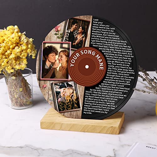 Personalisiertes Songtext-Schallplattendisplay Aus Acryl Mit Bestem Freund, Geschenk Für Beste Freunde, Liednamenbild, Personalisierte Vinyl-Schallplatte, Geburtstagsgeschenke Für Schwester