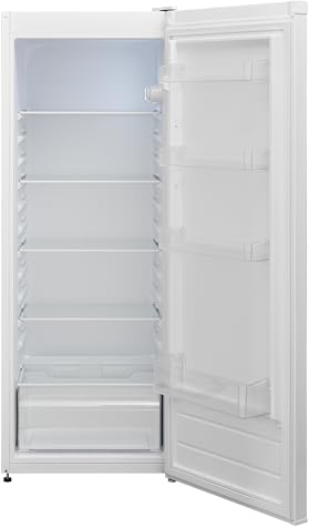 TELEFUNKEN Kühlschrank ohne Gefrierfach 255 Liter | Standkühlschrank groß | Vollraumkühlschrank freistehend mit Gemüsefach | LED-Beleuchtung | Türanschlag wechselbar | KTFK265EW2 weiß