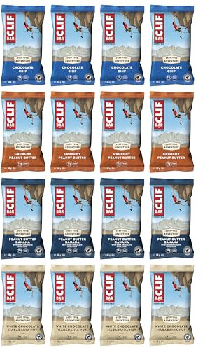 CLIF Bar ENERGY BAR Mixed Flavour Variety-Pack x 16 bars | Nutritional Bar | Source of Plant Based Protein |16 bars x 68g
