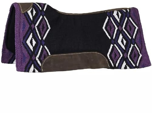 EQUIGEAR Horse Western Ranch Sottosella/Coperta da sella Western in lana neozelandese con imbottitura in lana con sensore Flex (personalizzazione disponibile) AD49 (36 x 40)