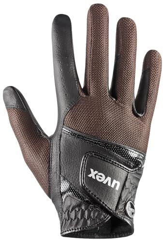 Uvex sumair - Reithandschuhe für Erwachsene - dehnbar - optimale Belüftung - Black-Brown - 11