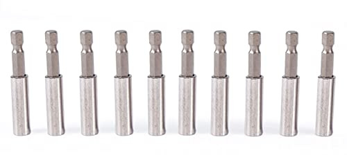 Acouto [10 Pieces] 1/4 Inch Hexagonal Shaft Extension Bit Driver Set with Magnetic Drill Socket Extension Bar