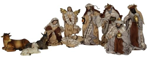 ZICOM Ankleidefigurenset Bethlehem, Krippenfiguren modern ca. 16cm 10-TLG. Polyresin bekleidet