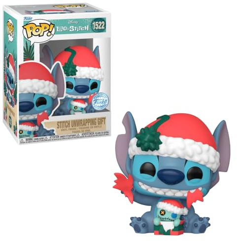 Funko Pop! Stitch unwrapping Gift navideño 1522 Pop Lilo & Stitch Disney Special Edition Exclusive