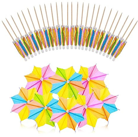 Brochette décorative en bois naturel pour barbecue, apéritifs, brochettes de fruits, grillades, hamburgers, saucisses