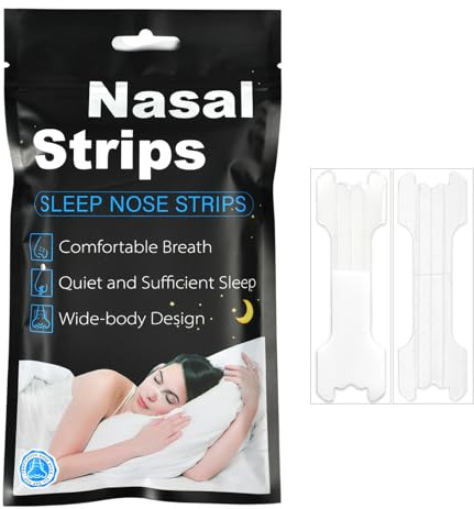 Nasal Strips Nose Strips for Breathing Breathe Easy Stop Snoring Help Sleeping -Invisible and Transparent Nose Strips(66mm*19mm)(300Count)