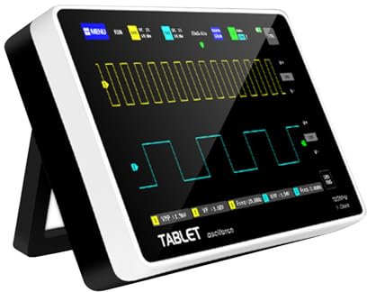 DEWIN 1013D Oscilloscopio,Oscilloscopio Digitale Oscilloscopio Portatile 2 Canali Larghezza di Banda da 100 MHz, velocità di campionamento di 1 GSA/s, Schermo tattile LCD TFT da 7.
