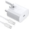 Galaxy A26/A25/A25 5G/A24 4G/A23 5G/A22 5G Charger Plug [25W] Super Fast Charger Plug For Samsung Galaxy A23 Type C Fast Charging Cable [1M] High Speed Adapter UK 3 Pin Mains wall Phone Charge (WHITE)