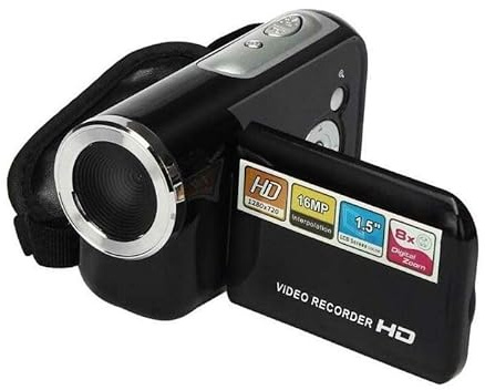 PRIMEGA Caméra HD caméscope numérique Mini Mini DV Unisexe Noir