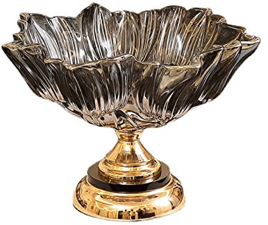 KXQYIKYI Plateaux de service, collations décoratives, bols pour la fête, plats de service, bols de fruits en verre en cristal, service de restauration