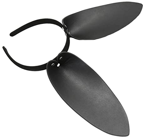 OSOLADY Leder Kaninchenohren Haarreif Für Damen Einheitsgröße Kreativer Party Kopfschmuck Schwarzer Haarreifen Als Kostüm Accessoire