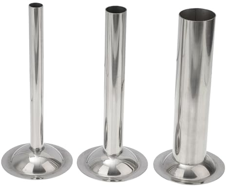 HIAKDOFT 3pièces Tubes à Saucisses Acier Inoxydable Lot Pour Remplissage De Saucisses Et Farces De Viande
