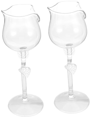 STOBAZA 2piezas Copas De Vino De Copas De Vino Rosado Para Fiesta Para Cenas y Festivales Transparentes y Creativas