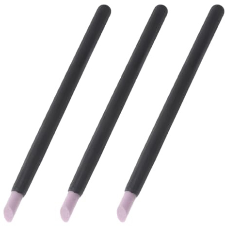 ifundom Limas y Pulidores de Uñas 3 Piezas Cabezal de Cuarzo Negro, Bolígrafo Pulidor para Eliminar Piel Muerta, Herramienta Empujador de Cutículas, Cuidado y Reparación de Uñas, Uso
