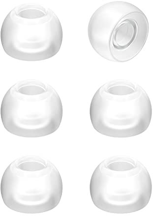 Almohadillas de Silicona para Auriculares, Set de 6 Recambios In-Ear de Tamaño Universal Estándar en 2 Colores y 3 Tallas - Gomas JVC EP-FX2S-Z (Transparente)