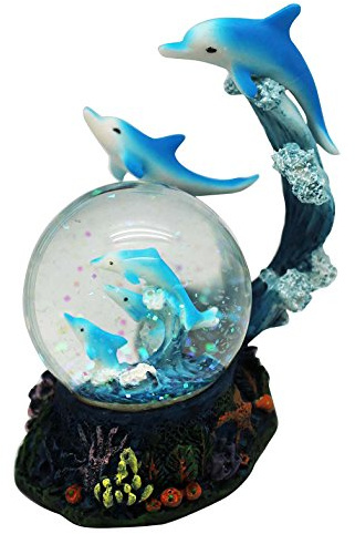 George S. Chen Imports Snow Globe Collection Desk Figurine Decoration (Dolphin)
