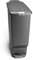 simplehuman CW1363 40L Slim Recycling Kitchen Pedal Bin with Lid Lock, Silent Soft Close Lid, Built In Wheels, Stay-Open Lid, Grey Plastic, W 26.0cm x H 64.0cm x D 49.0cm
