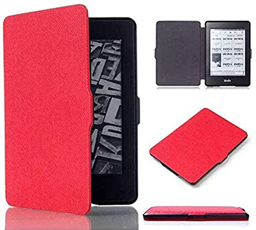 Kepuch Custer Hülle für Kindle Paperwhite 1/2/3 2012 2013 2015 2016 ,Smart PU-Leder Hüllen Schutzhülle Tasche Case Cover für Kindle Paperwhite 1/2/3 2012 2013 2015 2016 - Rot