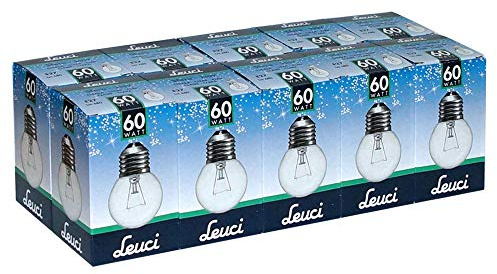 Leuci 10 x Glühbirne Tropfenform P45 60W E27 klar Glühlampe warmweiß dimmbar