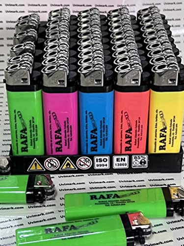 Uvimark - Artículos publicitarios - Merchandising - 50 Encendedores Personalizados - Regalos de Empresa - Detalles de Boda - Mecheros Personalizados