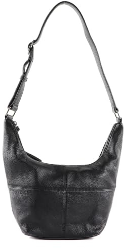 FREDsBRUDER Leder Schultertasche Umhängetasche Pruvia Small Bucket Black schwarz