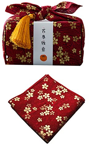 Japansk traditionell Furoshiki omslagsduk lunch eller bentoöverdrag väska dekorativ bordsduk -A15