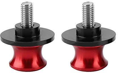 AUTO 2pcs 8mm Motorcycle Swing Arm Sliders Spools CNC Swing Arm Stand Screw Swingarm Bobbins(Red) for stand bobbins paddock stand bobbins motorbike bobbins swing arm bobbins for mt09 + bobbins m8 red