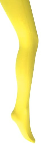 MYSASI Medias opacas de moda para mujer de 40 denier, Amarillo brillante., M