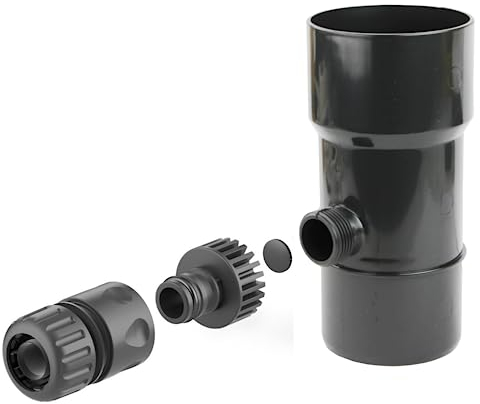 Regensammler Regenwassersammler Regenwasserrückgewinnung Filter Fallrohr Regen Ø 90 mm graphit