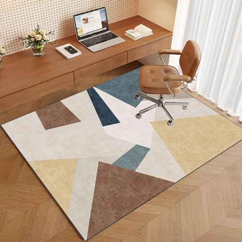 VETCS Schreibtischstuhl Unterlage, Bürostuhl Unterlage, Bodenschutzmatte bürostuhl, Kratzfest Bodenmatte Stuhlunterlage für Laminat, Parkett Hartböden, Computerstuhl Teppiche 120 x 140 cm
