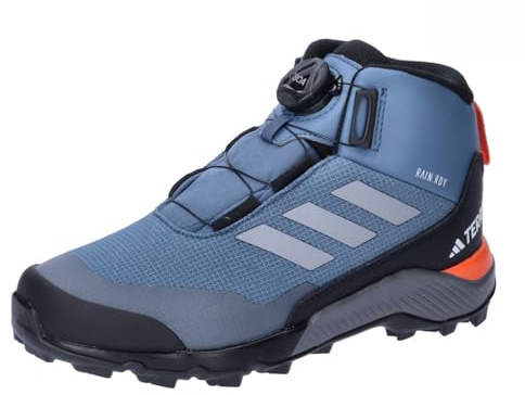 adidas Unisex – Barn Terrex Winter Mid BOA RAIN.RDY Hiking Shoes, wonder steel/grey/semi impact orange, 28 EU