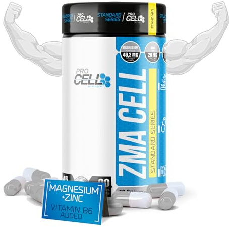 ProCell ZMA | Recuperador Muscular y Potenciador Natural de Testosterona (90 cápsulas / 30 días) - Suplemento a Base de Zinc, Vitamina B6 y Magnesio - Recuperador Muscular, Regulador Hormonal