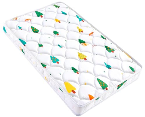 Baby Bassinet Mattress 47 x 23.6 inches- Firm Support and Comfort Premium Foam,Noiseless and Odorless,Hypoallergenic Small Crib Mattress, Fits Moses Basket, Dual Sided with Soft Breathable Fabric