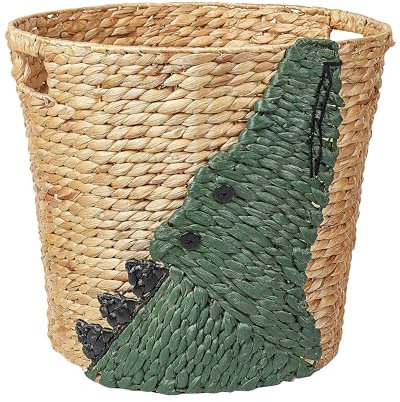 Beliani Giacinto d'acqua Vimini Verde Cesto Coccodrillo Scatola Contenitore Cesto Naturale Tessuto Accessorio