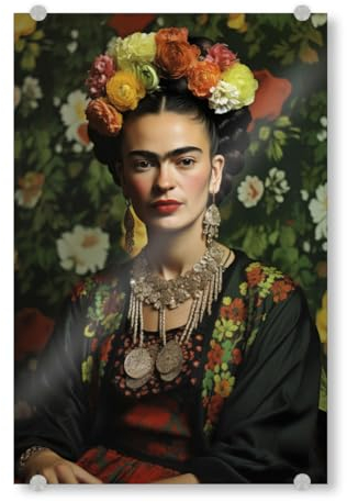 artboxONE Acrylglasbild 120x80 cm Menschen Frida Kahlo-Blume - Bild Frida-Kahlo-gemälde