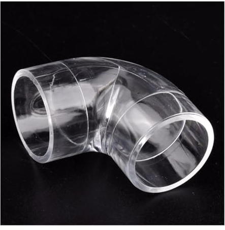 LEFTART Acryl-Winkelstück, transparente Rohrverschraubungen, for Aquarien, Aquarien, Gartenwasserrohrverbinder, transparentes Rohrverbindungszubehör (Size : Inner Dia 40mm)