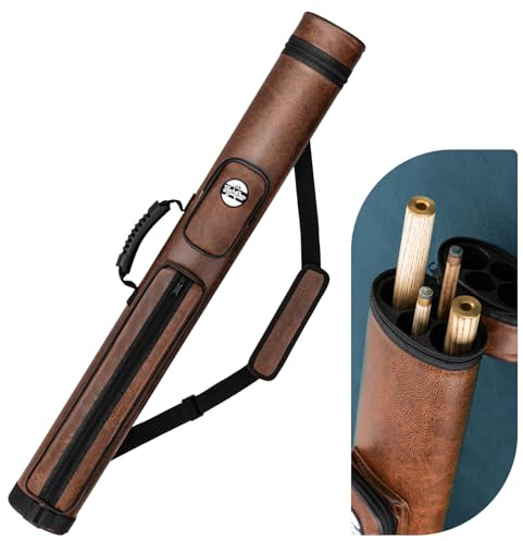 Trymaker Snooker Queuekoffer Billardqueue-Koffer für 2-teiliges Queue aus Kunstleder Snooker Zubehör