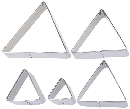 OKUMEYR 10pcs Triangle Cookie Cutters Stainless Steel DIY Biscuit Molds for Home Baking for Christmas Cookies and Everyday Baking Needs