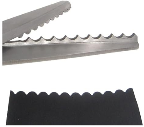 23.5 cm zig zag cucito taglio sarto sarto shea in pelle artigianato tessuto tappezzeria tappezzeria rosa per forbici strumento tessile denim fai da te(Circle7mm)