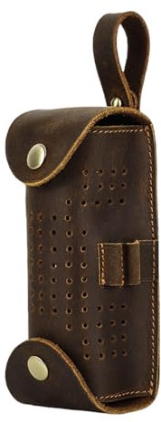 Sehuby Golftasche, 3 Fächer, Aufbewahrungstasche für Ballen, Leder, mit Tee-Halter, praktischer Ballenbehälter für Golfer