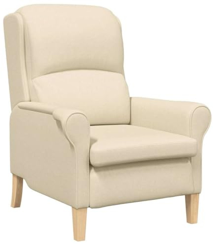 vidaXL poltrona Crema Tessuto, Poltrona, Seduta Moderna per Soggiorno, Accento Confortevole, Arredo Elegante per Relax