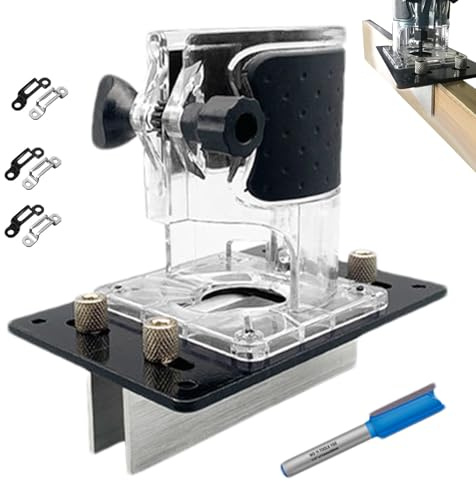 Woodworking Router Bracket,2 in 1 Invisible Connector Screw Fasteners | Multifunctional Accurate Jig Slotting for Wardrobe Window Frame Cabinet Door Panel Connections