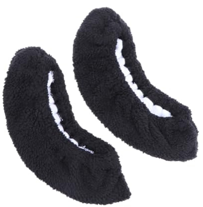 ROMISBABA 2 Paar Schlittschuh Kufenschoner XL Elastische Plüschgefütterte Skate Abdeckungen mit Feuchtigkeitsabsorbierendem Innenfutter Praktischer Schutz für Hockey und Eislaufschuhe