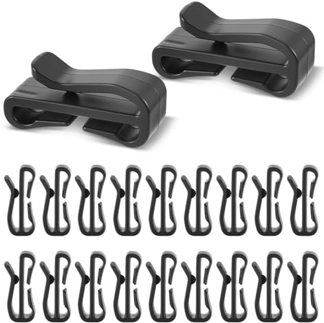 ValueBargain 20Pcs Webbing Ending Clip, Adjustable Backpack Keeper Waist Belt Hook Quick Slip Buckle for Backpack, Replacement for Hiking Camping Outdoor Snowshoe